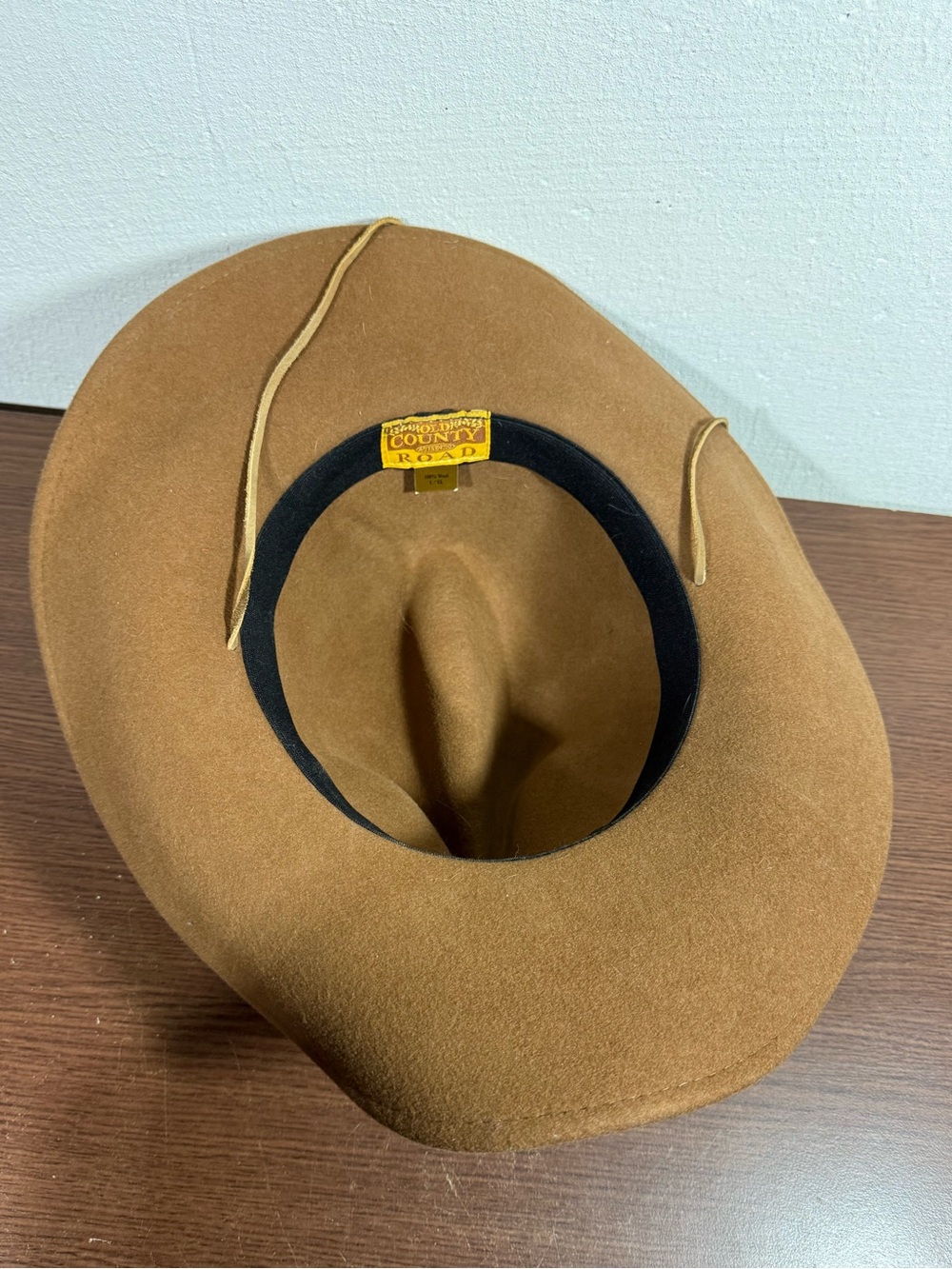 Old County Road 100% Wool Cowboy Hat L/XL - Picture 2 of 3